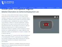 Tablet Screenshot of ca-employment-lawyers.com